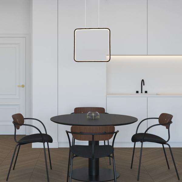 Modern Minimalist square Chandelier Frame LED Aluminum Pendant Lights