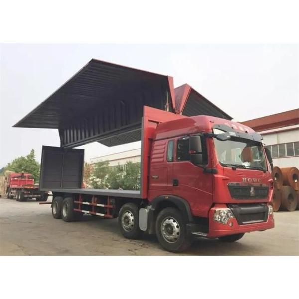 SINOTRUK 12 wheeler Side Body Open box wing van cargo truck for sale in Philippines