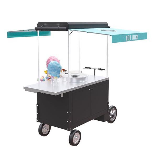 Anti Fouling 30km/H 3 Wheel Cotton Candy Bike Food Cart