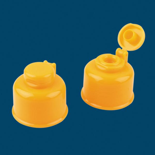 Ribbed Screw Flip Top Dispensing Caps / Colorful Plastic Bottle Flip Top OEM Offered