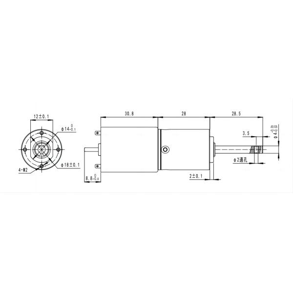 Двигатель медицинского оборудования 12В 120г 0.2А 50RPM для косметического оборудования