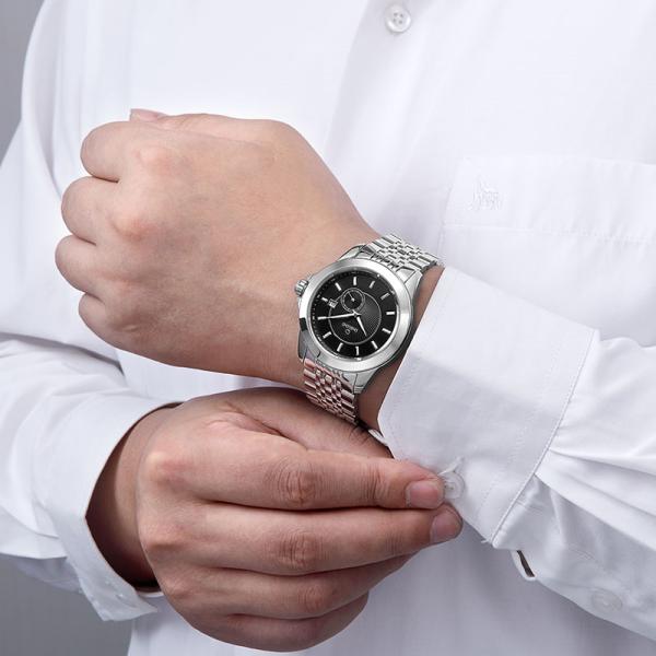 Waterproof Copper Dial Quartz Stainless Steel Watch Luminous Men Mechanical Watch