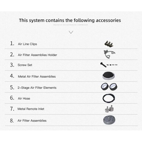 Durable Heavy Duty OffRoad Air Ride Suspension Compressor DC12v Chrome Steel