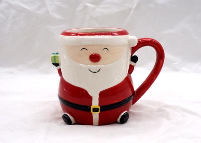 Food Safe 3D Ceramic Mug Hand Painted 14 OZ Christmas Children Gifts Dolomite Material