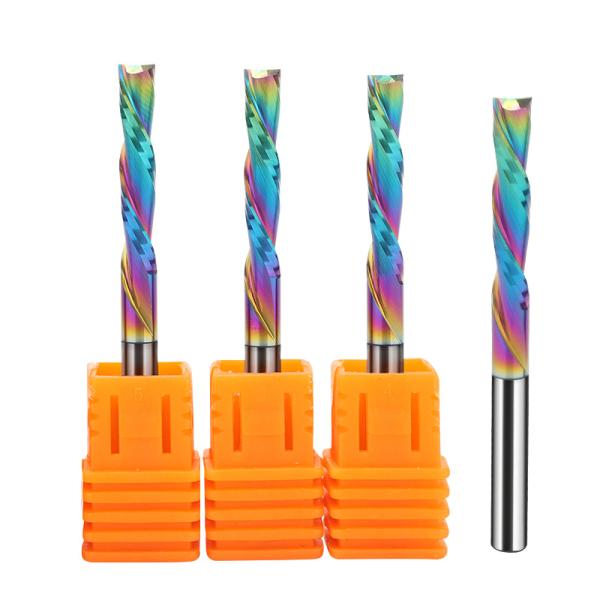 3/8 1/4 1/2 Inch Shank 2F Down Cut Spiral Router Bit for Wood 4mm 6mm Carbide Endmill Two Flute 2 Flute Down Cut End Mill