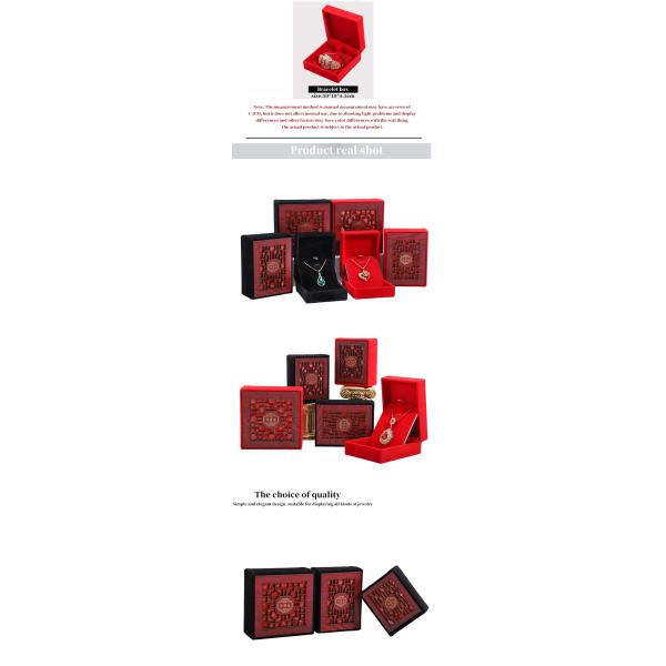 Custom Logo Color Wood Jewelry Box For Rings Bracelets Displaying Packaging