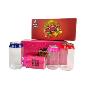 Custom Label Clear Plastic 3.5g & 7g PET Jar With Screw Aluminum Lids For Sugar