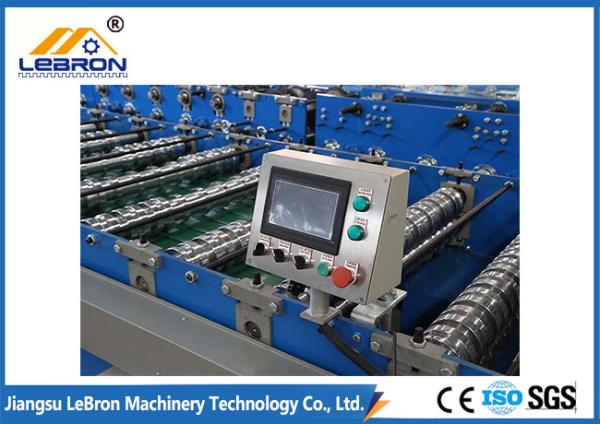 PLC Control Glazed Tile Roll Forming Machine , Color Steel Tile Forming Machine