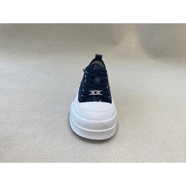 Comfort Casual Women'S Lace Up Platform Shoes With Sequins black