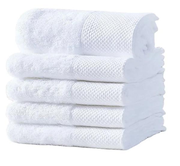 Jacquard Embossed 200GSM  Bath Cotton Towels For 5 Star Luxury Hotel