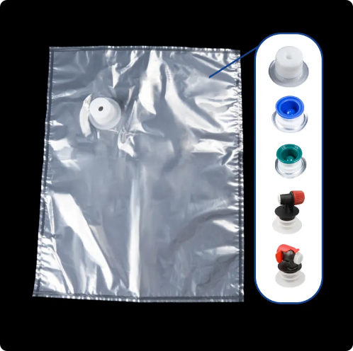 Transparent Food Grade Bag In Box With Valve For Liquid Dispensing Storage