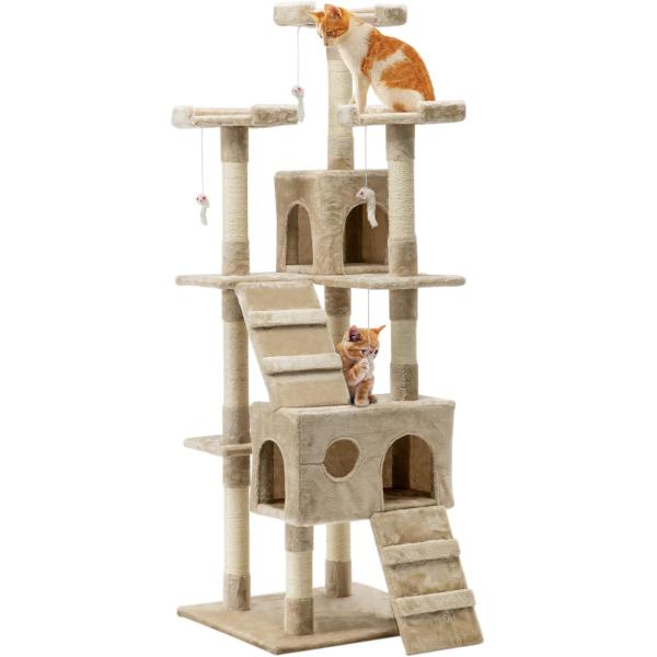 Sustainable Cat Tree Tower Condo Furniture Scratch Post for Kittens and Small Animals