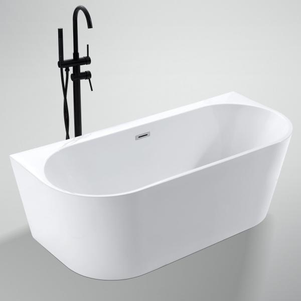 US Sales European Typical Pure PMMA Acrylic Wall Side Freestanding Bathtub 1700mm