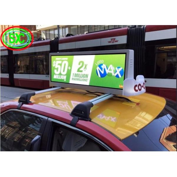 P6 Outdoor HD Full Color LED Car Roof Sign Display 27778/Sqm 192x192mm