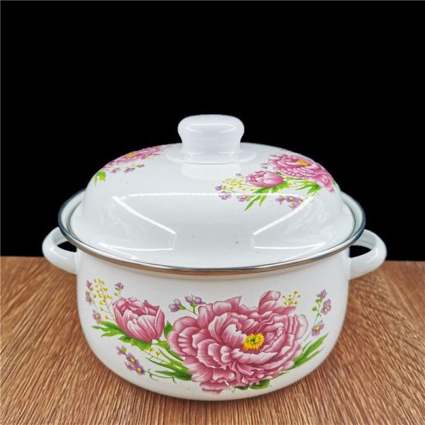 Sustainable Classic Turkish Type Enamel Casserole Sets with Enamel Lid