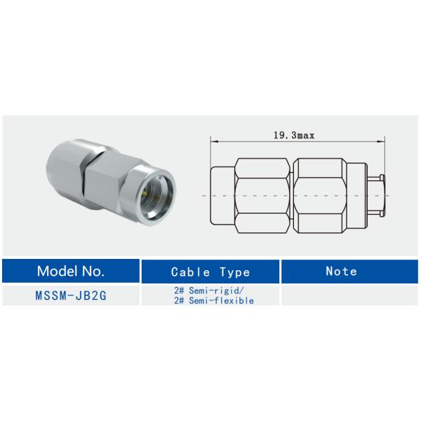 MSSM RF Cable Connector Male из нержавеющей стали для 2# полутвердого/гибкого кабеля