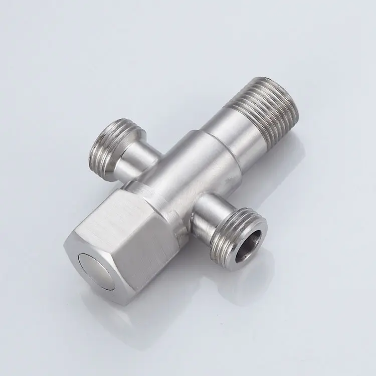 Modern Bathroom Toilet Faucet Mixer Control Angle Brushed Color Two-Way 304 Angle Valve
