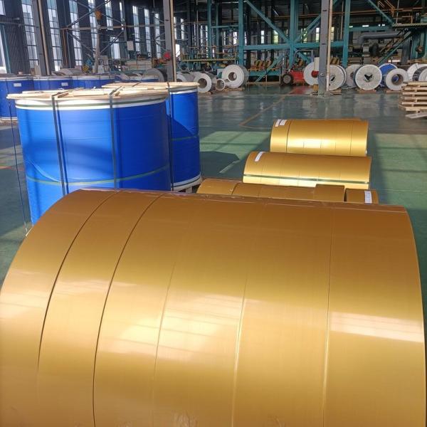 PVDF Gold Color Coated Painted Aluminum Strip 1050 1100 3003 3104