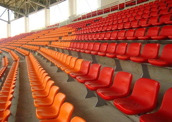 Arena Plastic Bucket Seats Outdoor Volleyball Court Fixed Spectator Seating 330mm Height