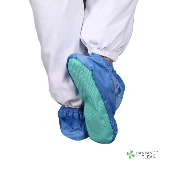 Крышки чистой комнаты многоразовые и washable голубой нашивки мягкие единственные противостатические ESD ботинка