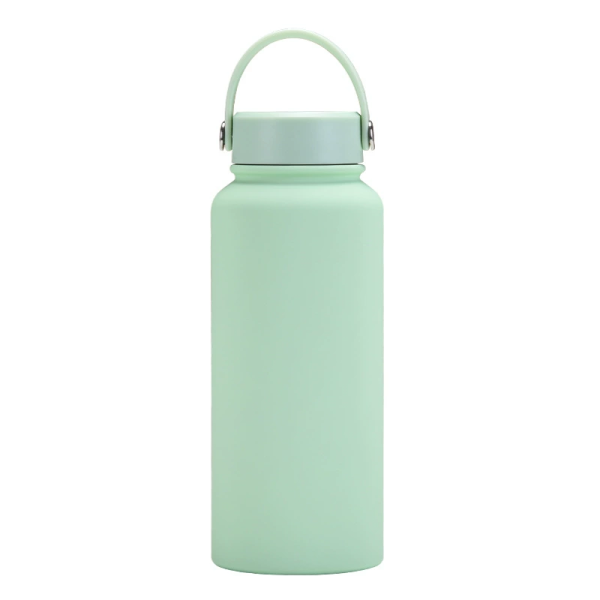 New Stainless Steel Sports Water Bottle Large-capacity 1L American Wide-mouth Insulated Flask Portable Outdoor Customized Water Cup