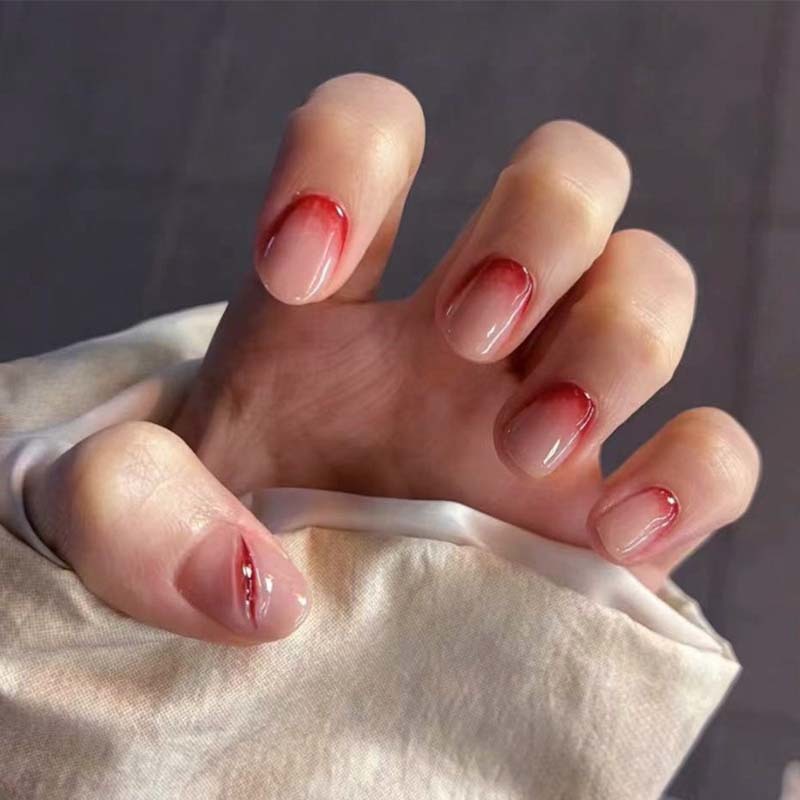 Reusable Glossy Halloween ABS Holiday Press On Nails Long Lasting