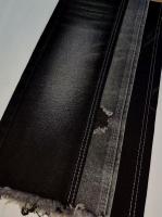 Super doux coton polyester denim Tissu noir/noir 14,2 oz A606A pour les jeans vêtements en gros denim