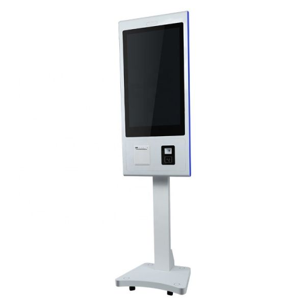 21.5 Inch Floor Standing Self Ordering Kiosk with 10-Point Capacitive Touch Screen and Optional Thermal Printer