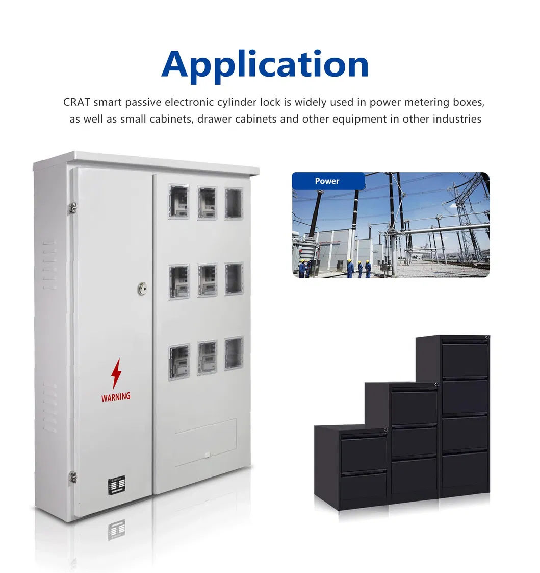 Access Control Electronic Passive Machine Equipment Unlock Record Cylinder Cabinet Lock