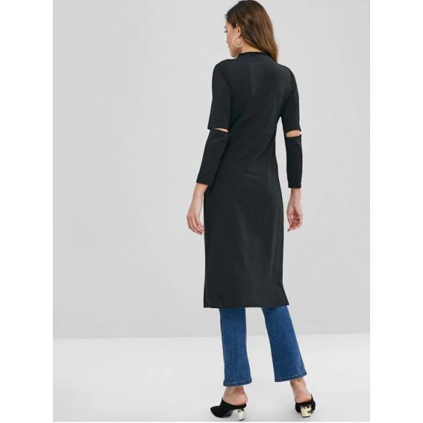 High Low Slit Custom Longline T Shirt For Women