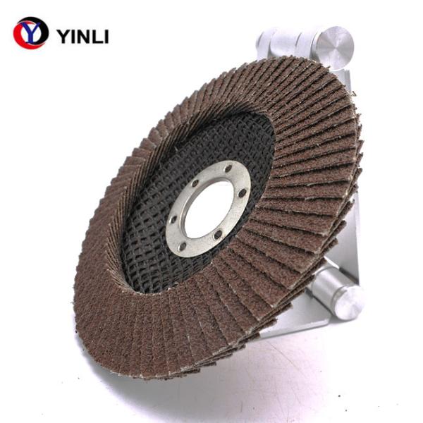 115mm Aluminum Flap Disc Abrasive Tools Brown Sand For Wood