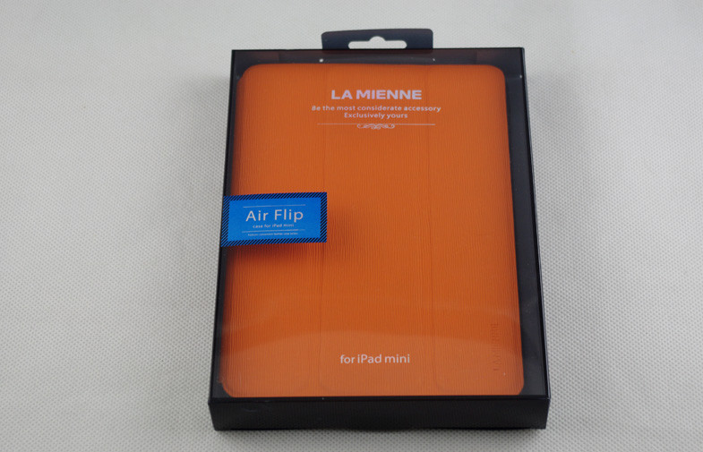 Orange Wallet Pu Back Protective Cover For Ipad Mini Hard Shell Case