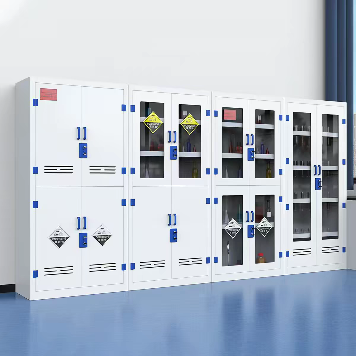 Anti Corrosive PP Storage Cabinet Double Acid Base Storage Cabinet