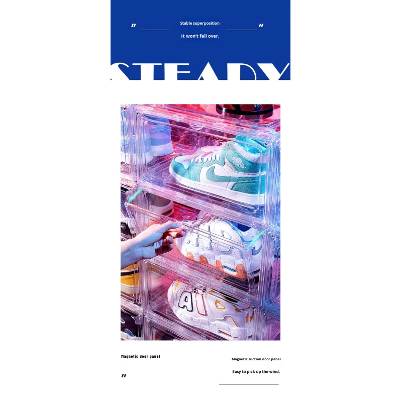 High Quality Multi-Functional Transparent Storage Box Durable Plastic Shoe Box