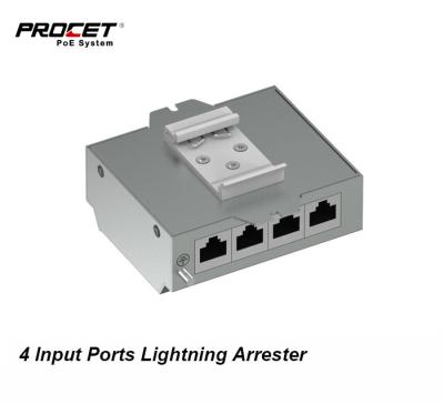 4 Pairs Ieee802.3bt Poe Surge Protector Outdoor Din Rail Ethernet Lightning