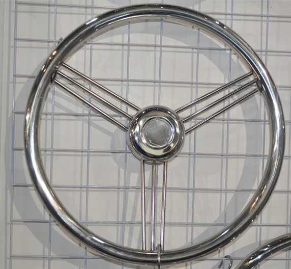 9 Spoke Polished Stainless Boat/Marine Steering Wheel/stainless steel steering wheel from China