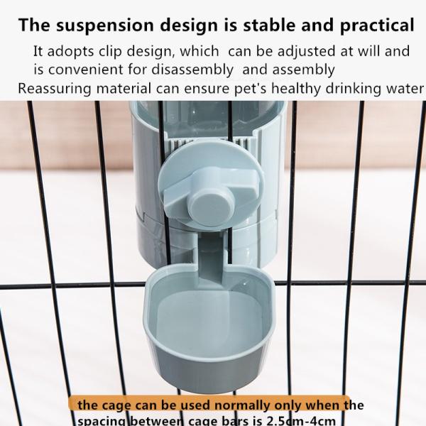 Bacia de suspensão automática da gaiola de ferro do animal de estimação de Cat Self-Feeding Machine Dog Food Cat Bowl Food Bowl Anti-Overturn do alimentador do cão