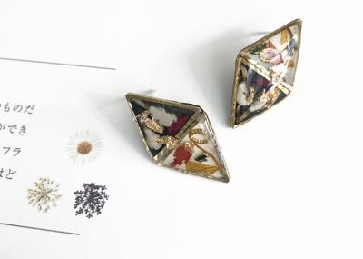 Most Popular Black Romantic Rhombus Shape Unique S925 Earrings Accessories