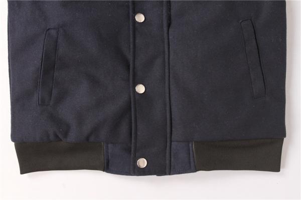 Daily Autumn Black Navy Boy'S Melton Bomber Jacket 100% Polyester
