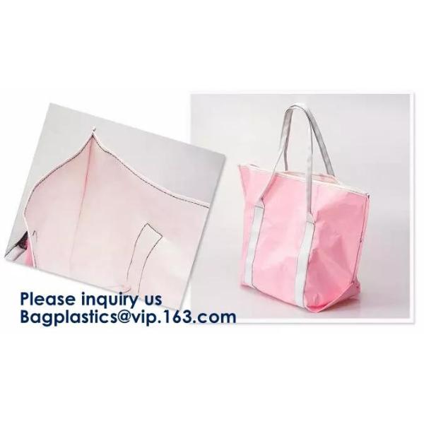 Tyvek Reversible Reusable Shopping Tote Beach Pool Travel Bag Ultra Soft FOLDABLE Material,Reusable Grocery Bag, Easily