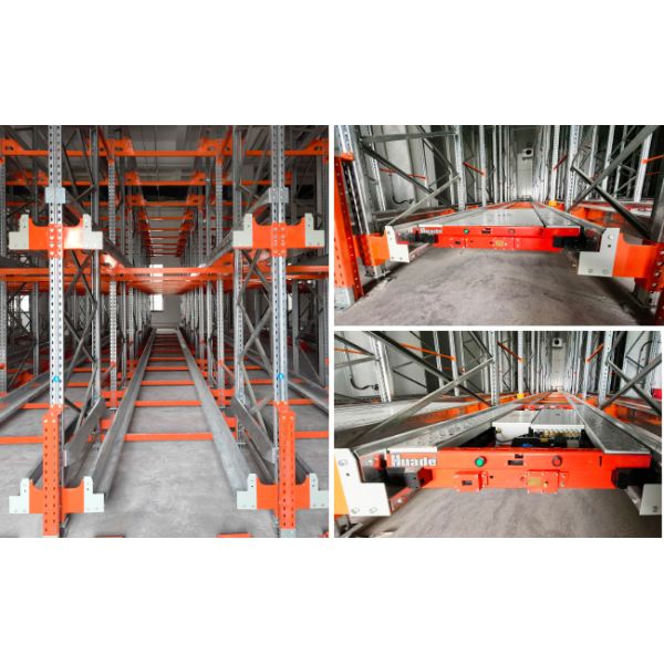 Two Way Radio Shuttle Racking Pallet Runner Rack System Explosive Proof Warehouse