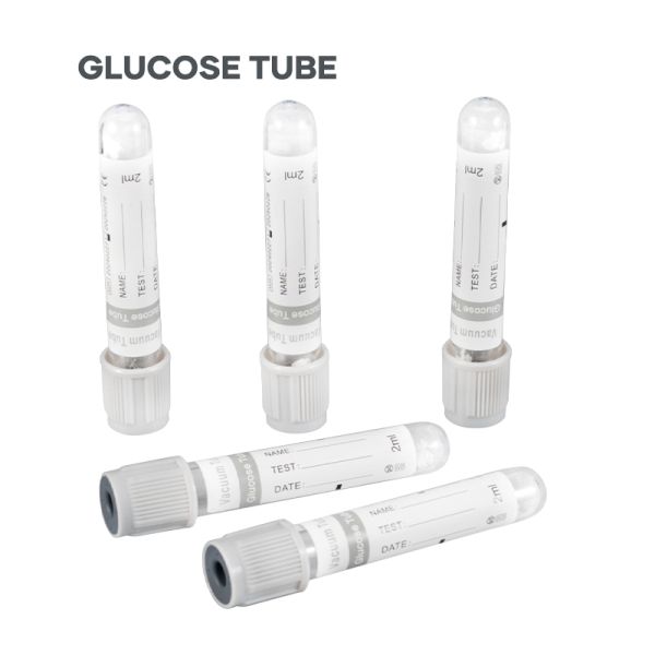 Grey Top Vacuum Blood Glucose Tube With Sodium Fluoride For Glycolysis Inhibition