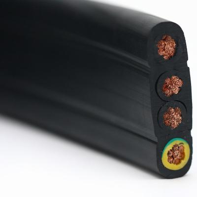 Flat Traveling Crane Cable 4Core, 6sqmm 450/750V, ECHU Cable, Traveling Overhead Crane Cable
