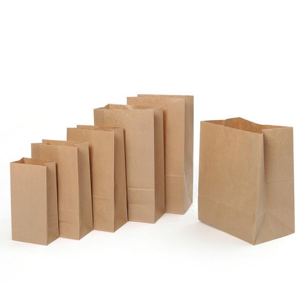 Papeterie Kraft brune résistante à la graisse Sacs d'emballage alimentaire Pain pâtisserie sacs en vrac