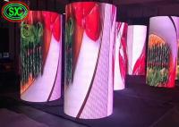 Tela de exposição cilíndrica do diodo emissor de luz da propaganda P4 fixa interna garantia de 5 anos
