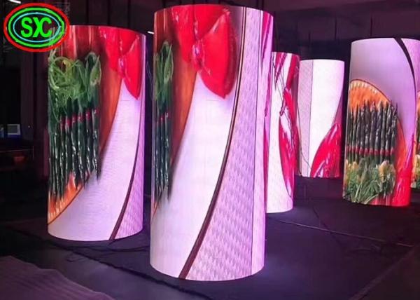 Painel de ecrã LED flexível e durável Parede de vídeo de publicidade SMD2525 1R1G1B Painel de sinalização