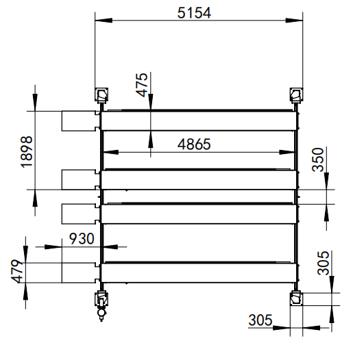 Double Width Four Post Parking Lift 1000LBS