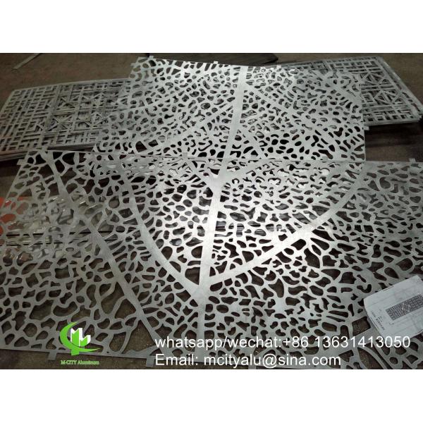 Coupe laser CNC perforée en tôle d'aluminium, revêtement de façade, épaisseur de 2,5 mm pour mur