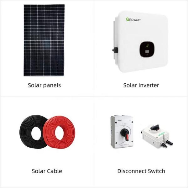 10Kw 20Kw 30Kw Sistema Solar Pv Kit de Energia Solar Na Grade Sistema de Gerador Solar Híbrido