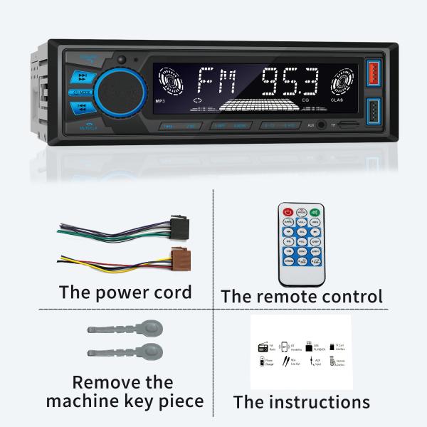 820S Short Model Blue Light for BT Wireless Car MP3 Player New Radio Host Phone Grip Hands-Free Lossless Music for Cross-Border
